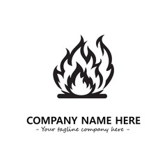 Fire Logo Company Design Illustration Vector Graphic Image