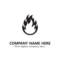 Fire Logo Company Design Illustration Vector Graphic Image
