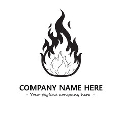 Fire Logo Company Design Illustration Vector Graphic Image