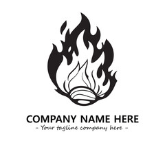 Fire Logo Company Design Illustration Vector Graphic Image