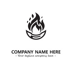 Fire Logo Company Design Illustration Vector Graphic Image