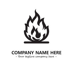 Fire Logo Company Design Illustration Vector Graphic Image