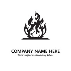 Fire Logo Company Design Illustration Vector Graphic Image