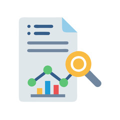 Analysis of data represented in document using magnifying glass