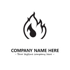 Fire Logo Company Design Illustration Vector Graphic Image