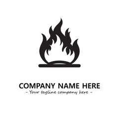 Fire Logo Company Design Illustration Vector Graphic Image