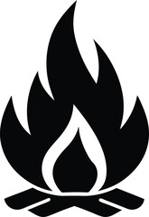 campfire flame icon vector illustration