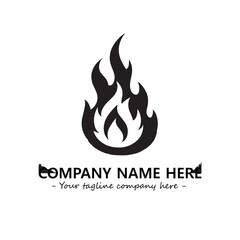 Fire Logo Company Design Illustration Vector Graphic Image