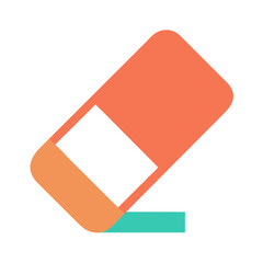 Modern graphic of an eraser on a black background