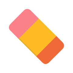 Colorful eraser icon illustration for education or design work