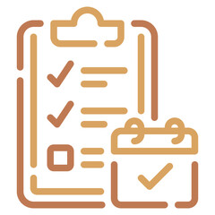 Clipboard with Checklists and Calendar