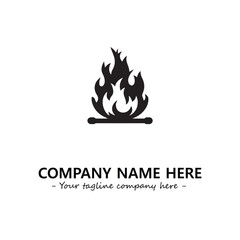 Fire Logo Company Design Illustration Vector Graphic Image