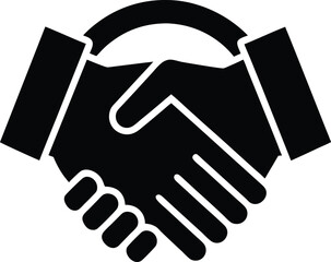 collaboration handshake icon vector illustration