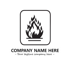 Fire Logo Company Design Illustration Vector Graphic Image