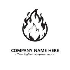 Fire Logo Company Design Illustration Vector Graphic Image
