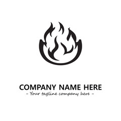 Fire Logo Company Design Illustration Vector Graphic Image