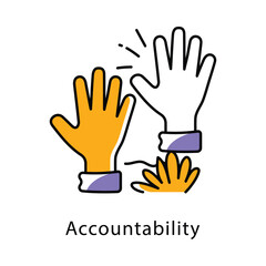 Accountability Vector Filled Outline Style Icon. Eps 10 file