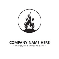 Fire Logo Company Design Illustration Vector Graphic Image