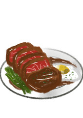 meat steak with vegetables