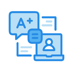 Online education and feedback illustration in modern flat design