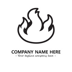 Obraz premium Fire Logo Company Design Illustration Vector Graphic Image