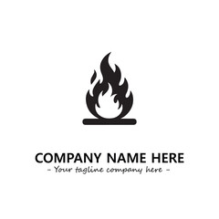 Fire Logo Company Design Illustration Vector Graphic Image