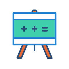 A simple mathematics whiteboard illustration with plus signs and equals