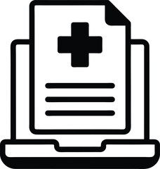 Obraz premium Electronic Medical Record Icon Vector Illustration