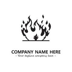 Fire Logo Company Design Illustration Vector Graphic Image