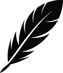 Obraz premium Feather Symbol Icon Vector Illustration