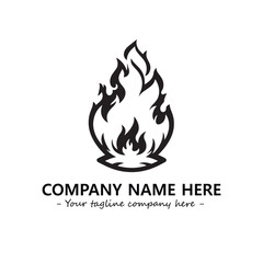 Fire Logo Company Design Illustration Vector Graphic Image