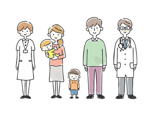 医師と家族　小児科