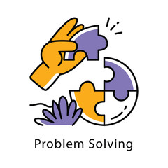 Problem Solving Vector Filled Outline Style Icon. Eps 10 file