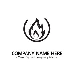 Fire Logo Company Design Illustration Vector Graphic Image