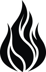 flame icon vector illustration
