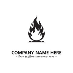 Fire Logo Company Design Illustration Vector Graphic Image