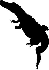 Silhouette Crocodile Animal Vector Line Art