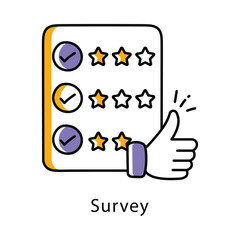 Survey Vector Filled Outline Style Icon. Eps 10 file