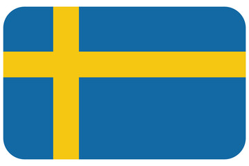 flag of sweden, Kingdom of Sweden flag vector icon.  national flag of Sweden. EPS10