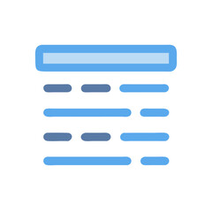 Obraz premium Simple list icon with rounded rectangles on black background