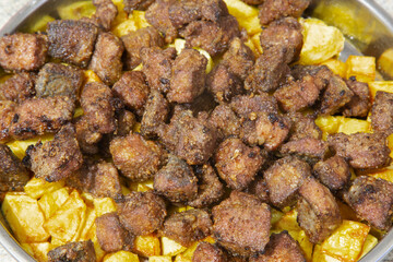 Liver and french fries