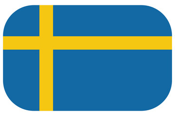 Obraz premium National flag of Sweden vector design and illustration, EPS10