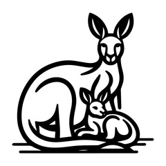 vector illustration of a kangaroo
