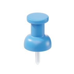 blue push pin 3D render