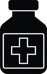 medicine bottle icon vector illustration