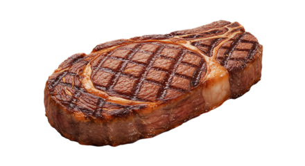 Perfectly Grilled Ribeye Steak with Distinctive Crosshatch Marks and Juicy Texture