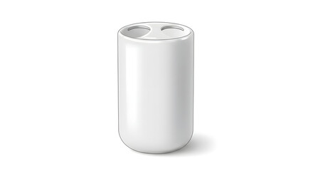 White Toothbrush Holder with Two Slots