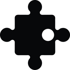 puzzle piece fitting icon vector illustration