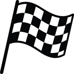 racing flag checkered icon vector illustration