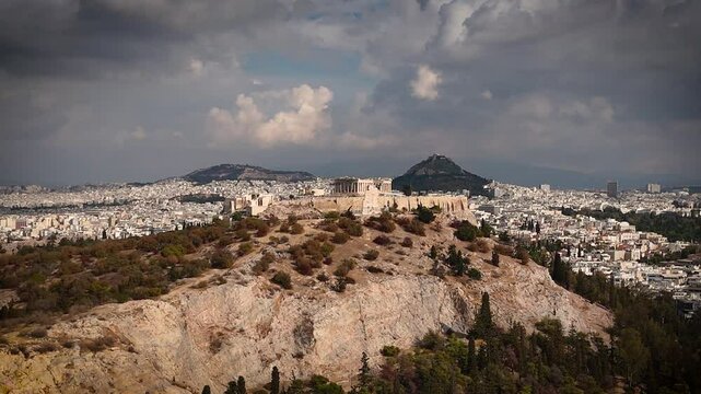 The Parthenon, a temple dedicated to the goddess Athena, was built on the Acropolis in Athens between 447 and 432 BC.